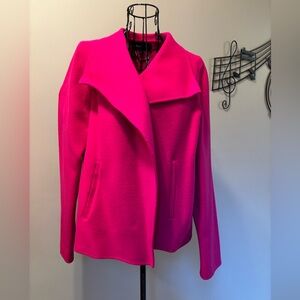REDUCED Talbots Fuchsia Cape Jacket freshly dry cleaned pockets still stitched